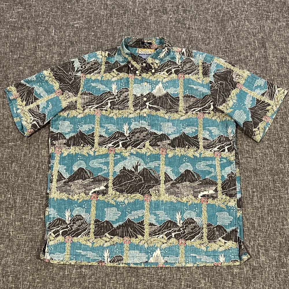 Reyn Spooner Volcanoes National Park Limited Hawaiian Aloha Shirt Mens XL
